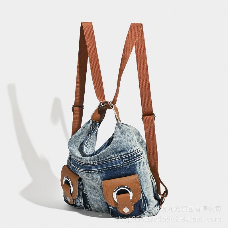 2025 New Wash Denim Bag Large Capacity Tote Bag Small Design Shoulder Bag