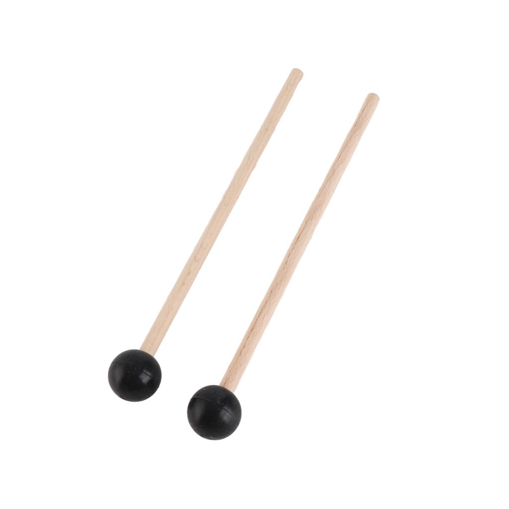 1 Pair Tongue Steel Drum Xylophone Mallets Tuning Fork Wooden Rod Mallet for Percussion Instrument