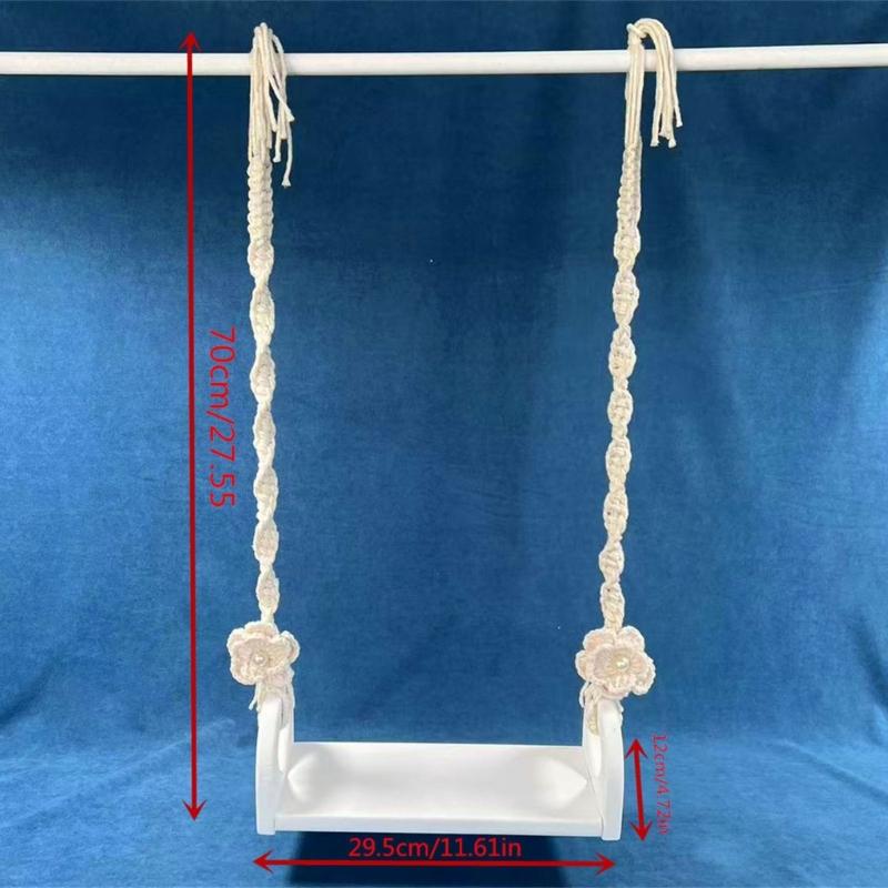 Baby Photo Props Wooden Swing Infants Photography Trapeze for Newborns Photography and Memorable Photoshoots