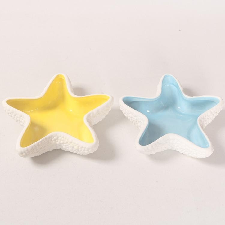 Ocean Jewelry and Trinkets Holder Marine Life Ceramic Jewelry Dish in Conch Designs Shell Organizers for Home Decors