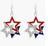 Cross-Border Independence Day Flag Hat Slippers & Heart Earrings in Red, White, Blue Stripes