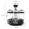 Chahua 7-Piece Rotating Glass Spice Jar Set
