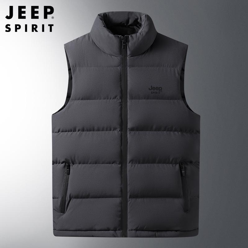 JEEPSPIRIT Couple s Casual Cotton Multi-Pocket Loose Fit Sleeveless Vest 0200 M