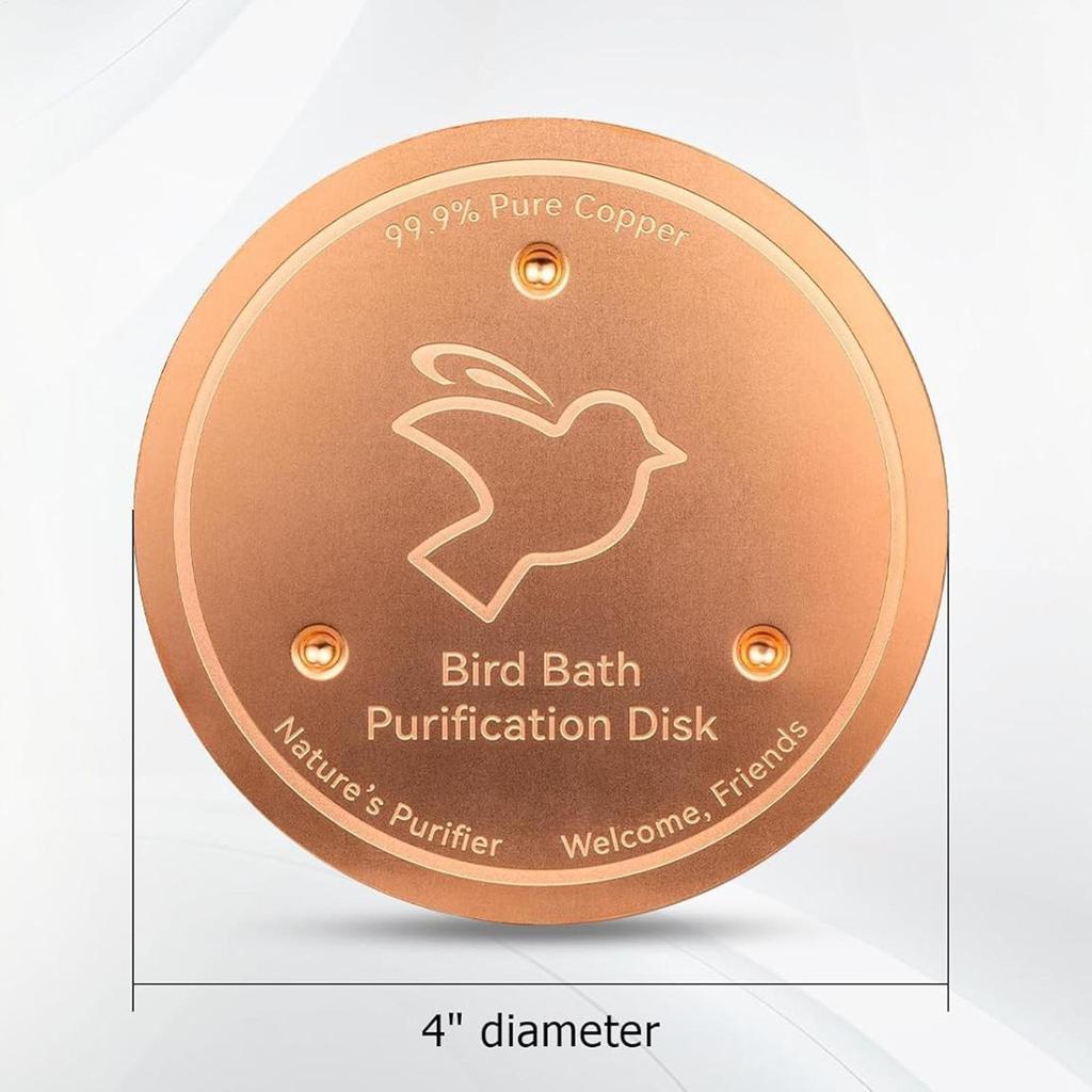 Vogelbad Universal Vogelbad Kupferscheibe mit 3-Punkt-Stütze Reinigungsplatte für Vogelbadewannen im Freien und Futternapf
