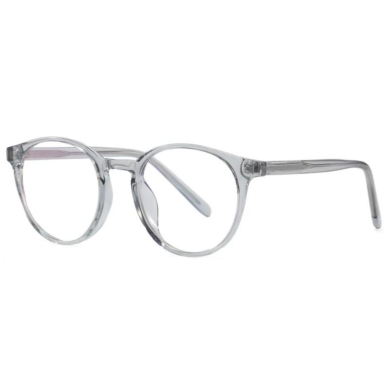 New Retro Ultra-light Glasses Round TR90 Flat Glasses Female Fashion Exquisite Casual Transparent Frame Flat Light Glasses