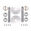 KIPA Stainless Hood Pin Set Chrome Hardware For Chevy Ford Mopar Drag Racing Race Durable # 4056