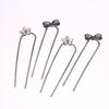 2Pcs Vintage Ancient Style  Flower U-Shaped Hairpin Temperament Bow Hair Sticks Fairy Retro Hair Accessories Girl Gifts