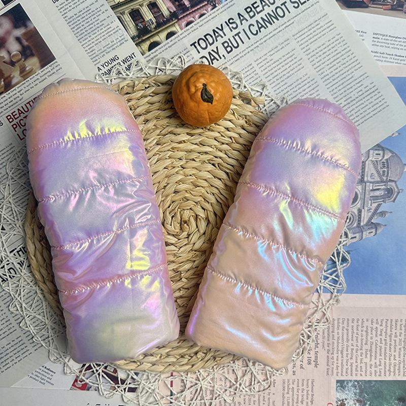 

Флисовые утолщенные теплые милые женские перчатки для активного отдыха, ветрозащитные, холодные, для езды на велосипеде, цветные, глянцевые, для рук, для студентов розовый