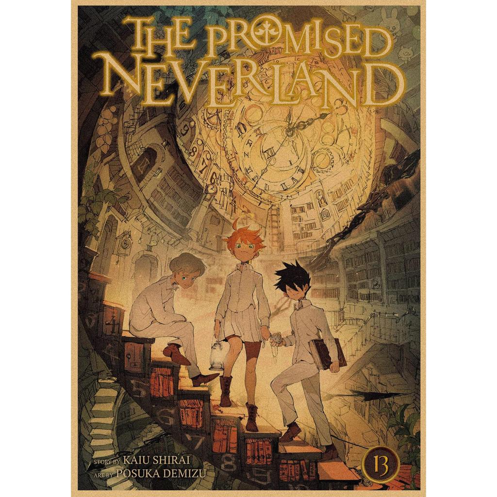 The Promised Neverland Anime Retro Kraft Paper Poster - Decorative Wall Art