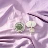 Green Amethyst Gemstone 925 Sterling Silver Jewelry Handmade Studs 0.5" For Gift EE-128-9