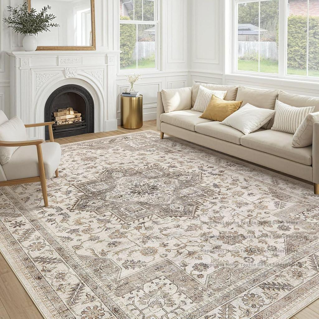 Nordic Persian Style Bedroom Living Room Large Carpet Non-slip Washable Decoration Office Area Rug Easy Clean Entrance Door Mat