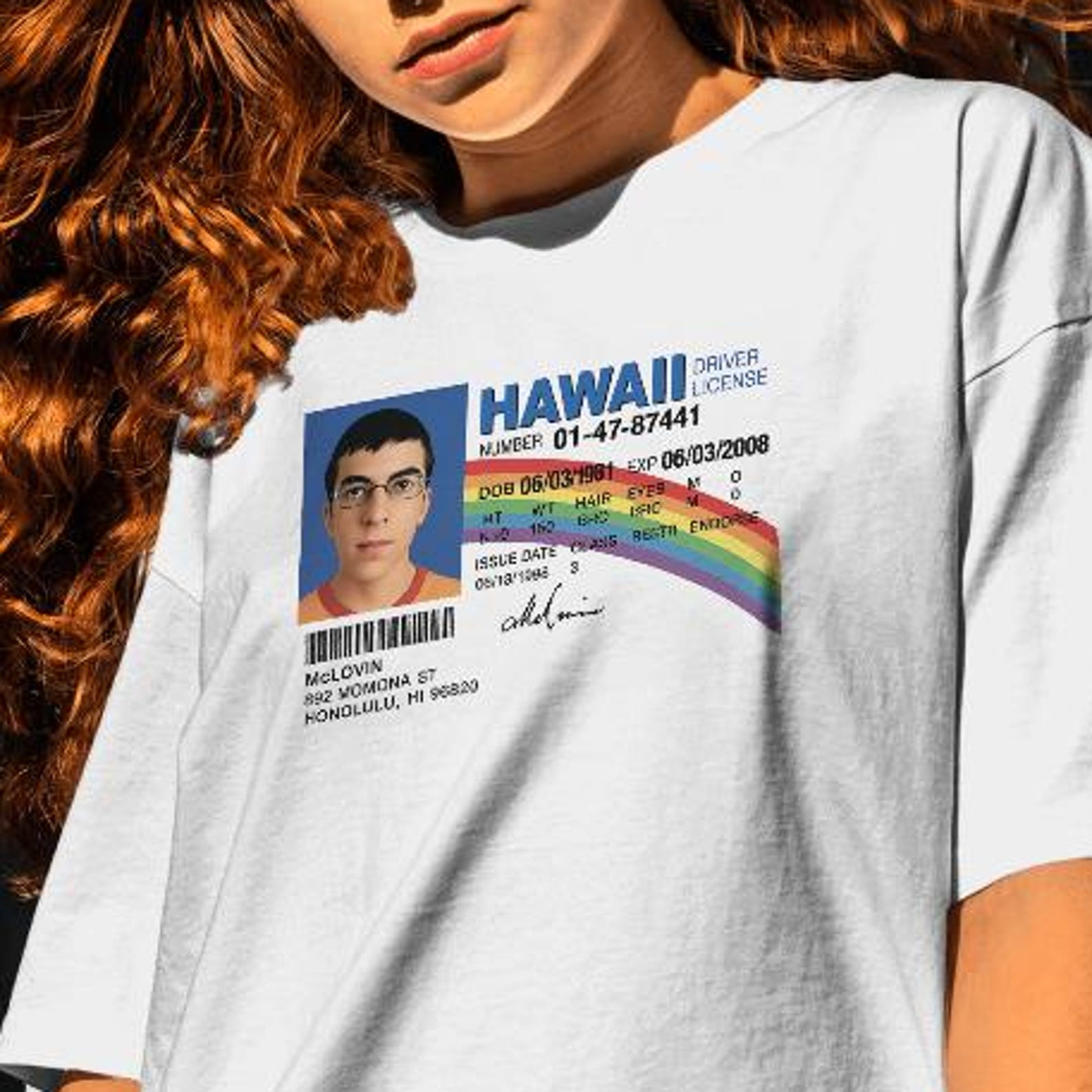 Mclovin Id Shirt - Superbad Movie Quotes Tee M