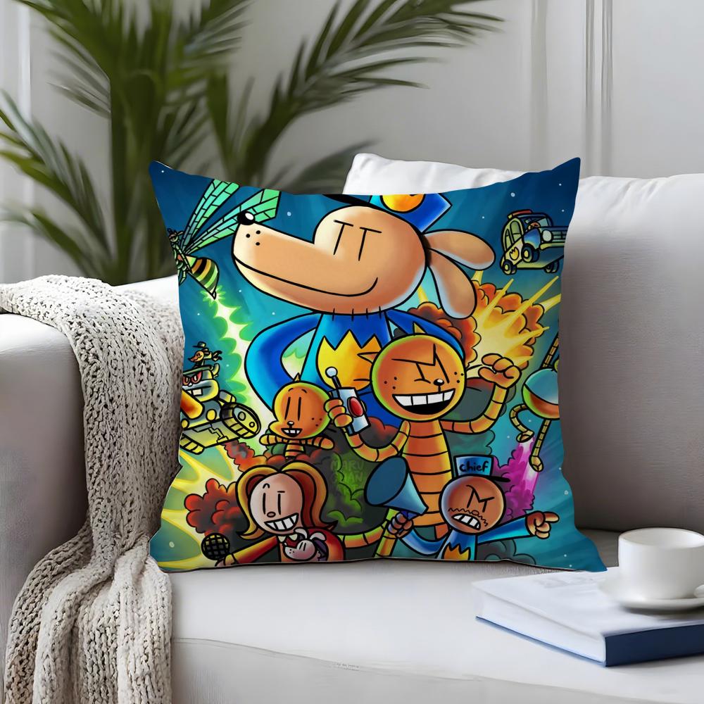 1PC Anime DDogmans Cushion Cover Plush Fabric Soft DoubleSided Printed Sofa Warm Winter Home Child Gift Pillow Case