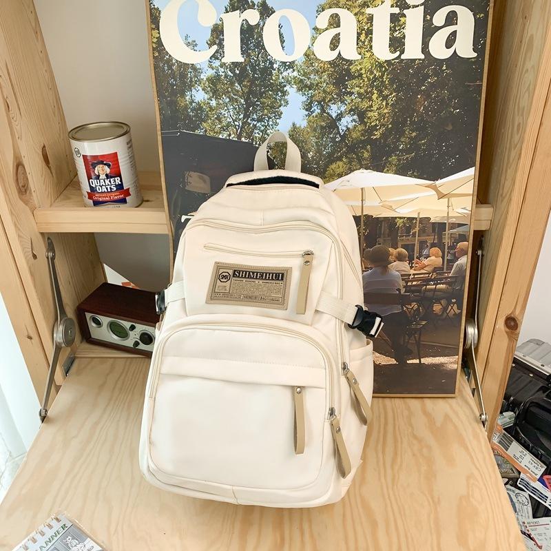 Schoolbag Casual Versatile School Bag College Student Junior High School Large Capacity Simple Computer Backpack Men's and Women's Backpack Tide