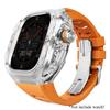 Luxury Modification Kit For Apple Watch Ultra 3 49mm Sport Rubber Strap For iWatch Series Ultra 2 1 49mm Glacier Case Refit Kit