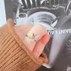 New Personalized Hummingbird Heart Open Ring For Women Versatile Love Letter Adjustable Finger Ring Fashion Jewelry Accessory