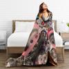 Monkey Face Funny Meme Blanket Cozy Soft  Throw Blankets for Bed 50x60 Inch Multiple Sizes Bedding Throws