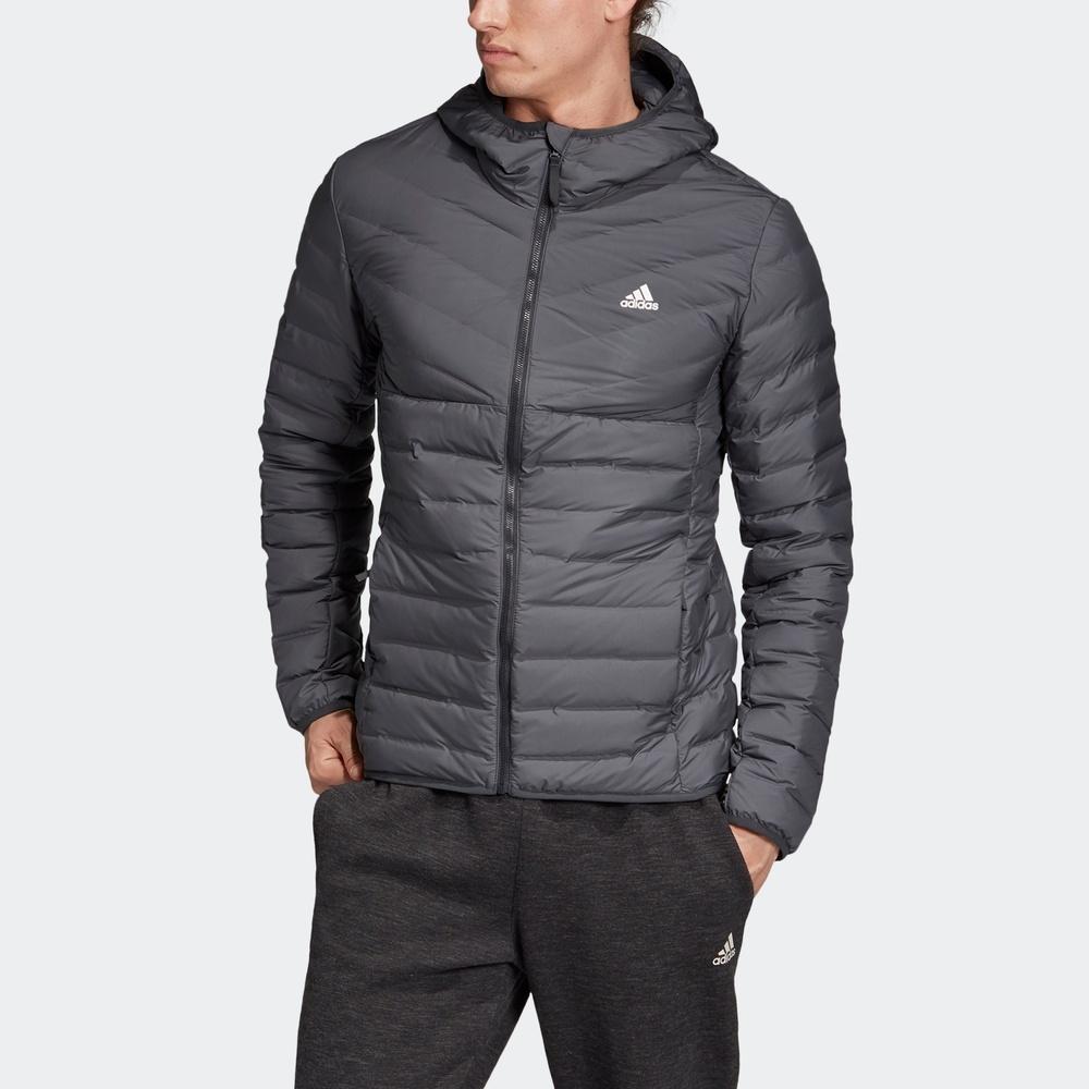 adidas Varilite 3s H J Stay Warm Outdoor logo hooded down Jacket Black Men's DZ1420