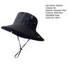 Chapeau de cowboy western UPF 50+ Respirant Ventilé Protection Solaire Large Bord Chapeau seau avec Cordon coupe-vent réglable Randonnée Camping Plein air Pêcheur