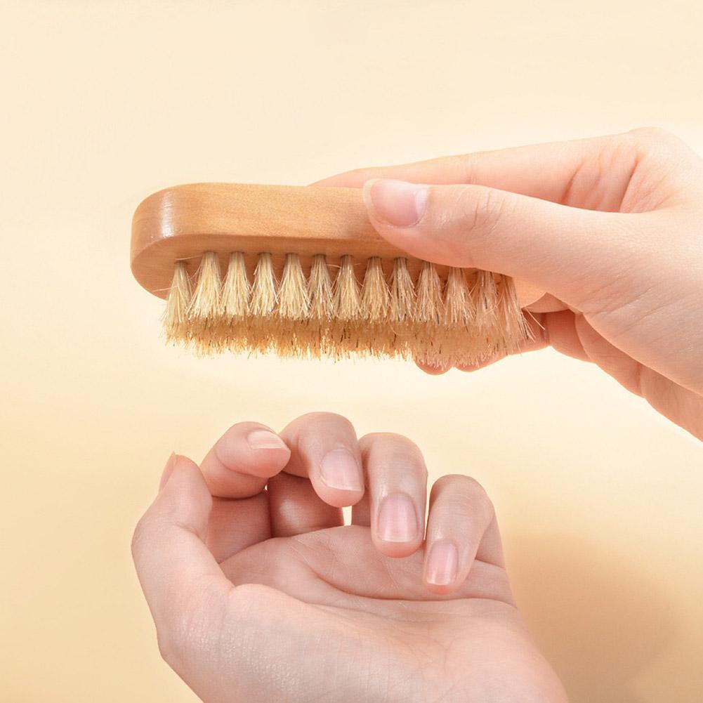 Pig Mane Nail Dust Brush Nail Cleaning Brush, Pig Bristle Remove Hair, Care Won't Nail Dust Too C2Y9