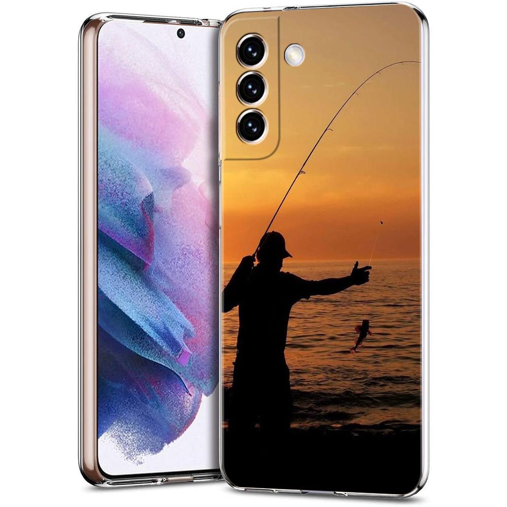 Fishing Phone Case For Samsung Galaxy S24 Ultra S23 FE S22 S20 S21 5G S10 S9 Plus S10E S8 Soft Silicone Clear Cover