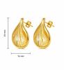 Stylish Gold Leaf Design Earrings - High-End Stainless Steel Studs & Dangles