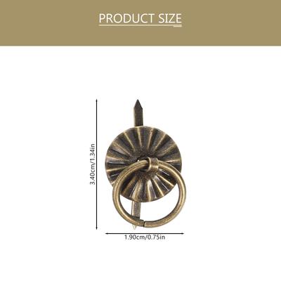 40 Pcs Vintage Metal Ring Cabinet Knobs Mini Drawer Pulls Door Handles Dresser Wardrobe Furniture Pulls Hardware Old
