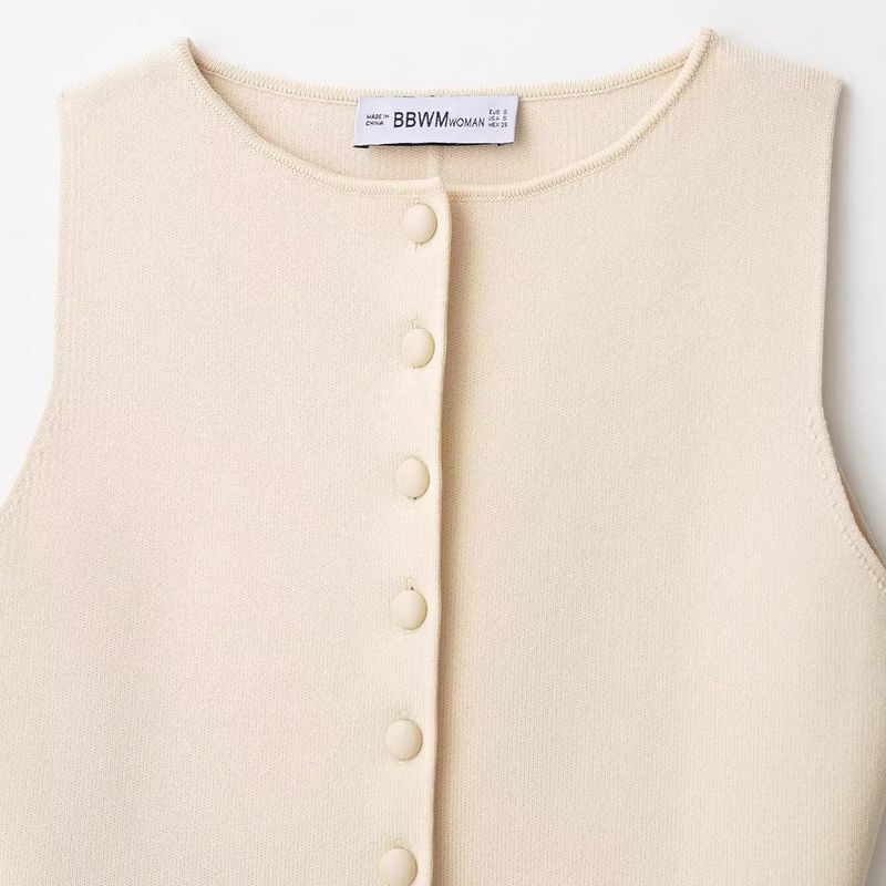 Araltay New Arrival Fashion Style Women's Clothing Fashion All-Match Simple Buttons Knitting Vest Tops 4192157