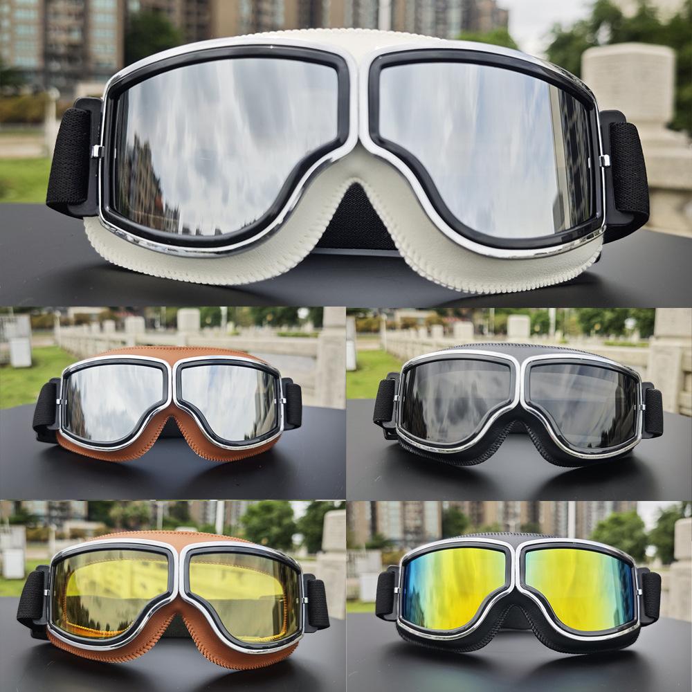 Motorcycle glasses, windproof riding helmet goggles, dustproof off-road motorcycle protective eyewear, Harley vintage sunglasses