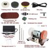 100W Mini Electric Belt Sander Double Grinder Machine 7 Speed Adjustable DIY Polishing Grinding Table Grinding Low Noise
