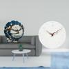 Resin Figurine Wall Clock Decorative Craft for Room Kitchen Office Study Bookshelf Indoor Desk