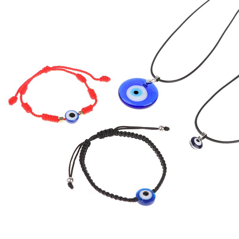 Blue Glass 3Cm Evil Eye Pendants Necklace Bracelet Lucky Necklace Choker Jewelry