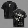 Tricou Gothic Y2k cu Iisus Harajuku Vintage Spălat Supradimensionat Mânecă Scurtă Bumbac Tricouri Topuri Îmbrăcăminte Bărbați