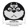 Adult Silicone Swimming Caps Funny Dog Print Unisex Headwear Funny Husky Design Swim Hat Waterproof Cute Cartoon Swimming Caps