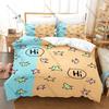 Heartstopper N-Nick Charlie Hand Holding Autumn Leaf Pastel Blue Pink Cute Teen Love Duvet Cover + 2 Pillowcases Book Series