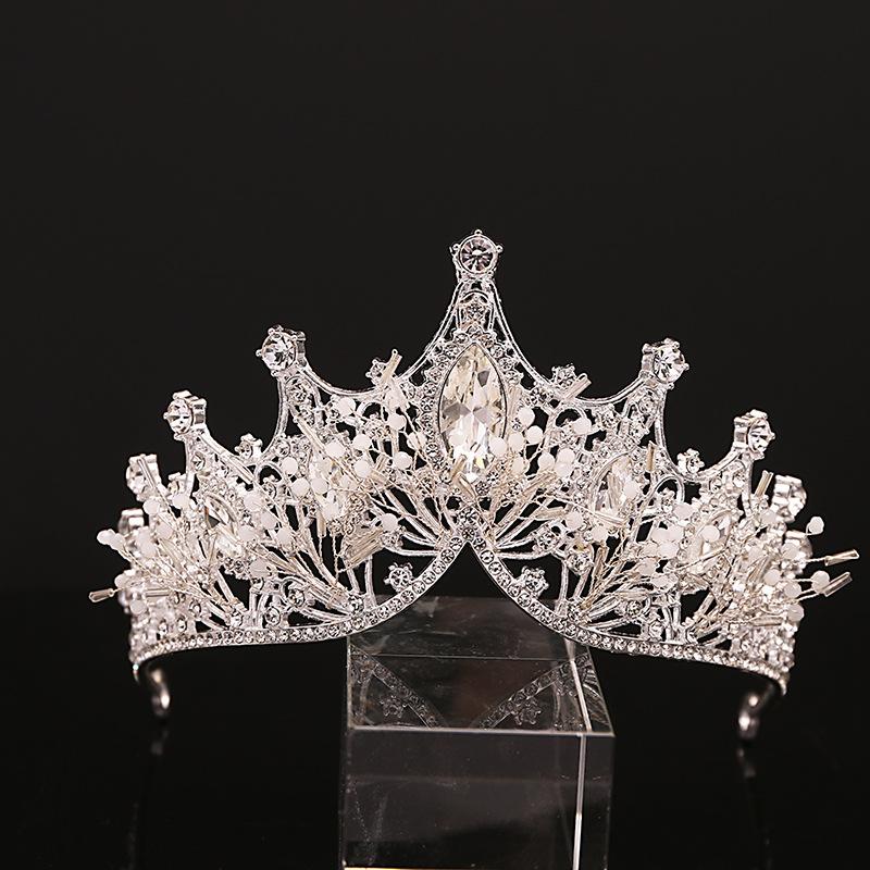 Bridal Crown Handmade Jewelry Rhinestone Tiara Queen Crown Children's Hair Accessories Adult