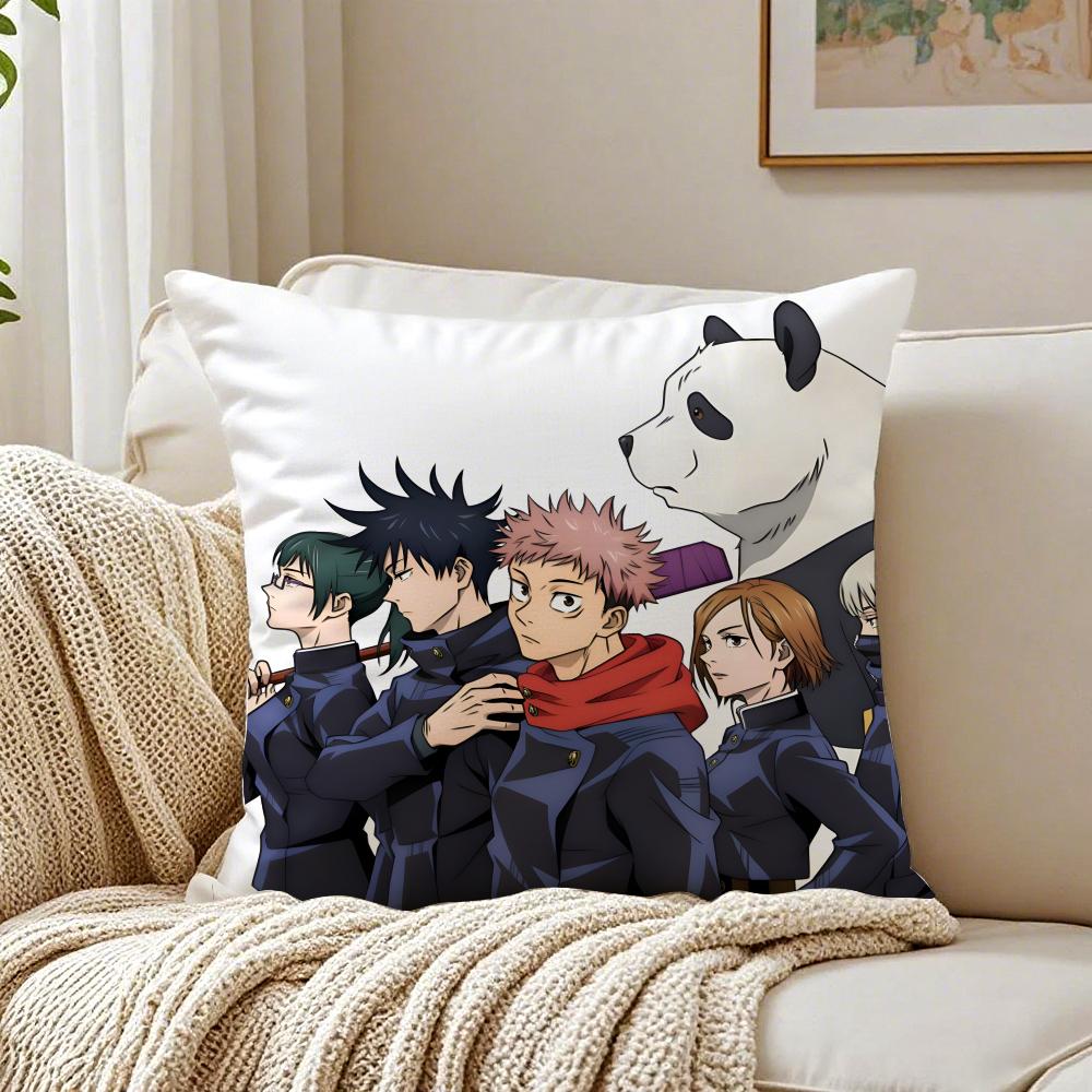 anime intense JJujutsu KKaisen Cushion Cover Pillowcase Antidustmite living Room Sofa Decor Cushion Room