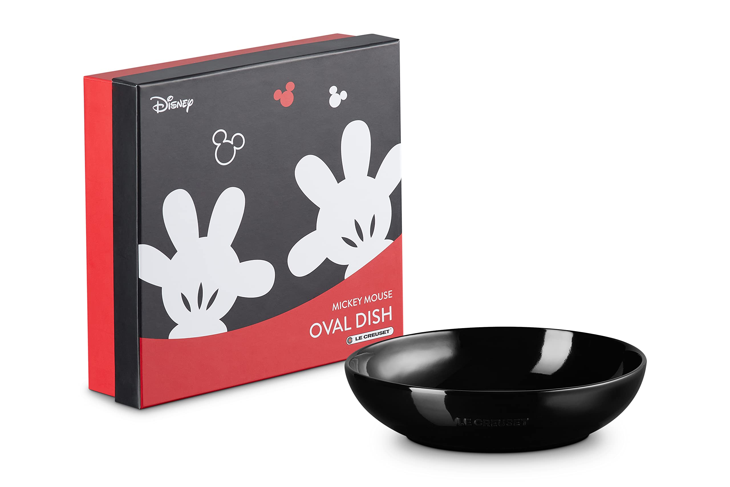 Le Creuset Disney Mickey Mouse Oval Dish 19cm shiny black