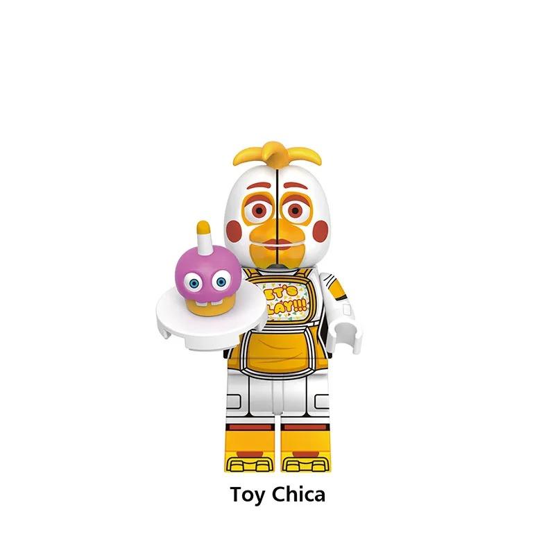 NUEVO Juego FNAF Nights Figura Mini Figuras Bloques de Construcción Esqueleto Juguetes de Terror regalo juguetes para niños molde rey