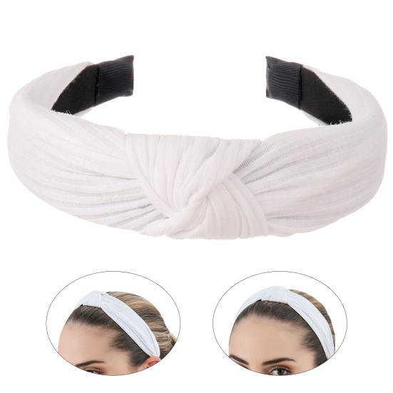 Elastic Non-slip Women Headband Knitted Fabric Women Girl Solid Color Knotted Headband Hair Accessories