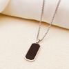 Tidal Black Titanium Steel Geometric Sweater Necklace - Unisex Hip Hop Accessory