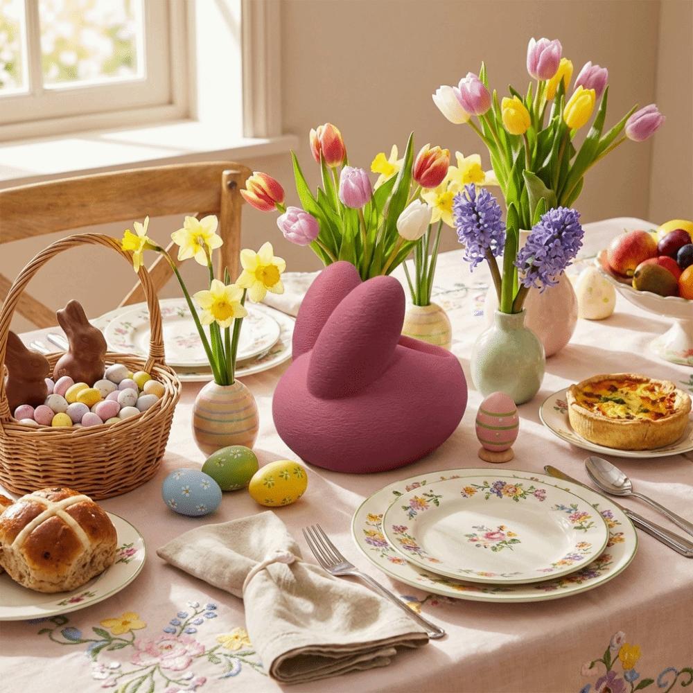 Cartoon Rabbit Candle Holders Classic Candlestick Creative Scented Candle Stand  Birthday