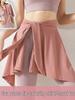 Pink Yoga Dance Anti-Embarrassment Hip Cover Skirt