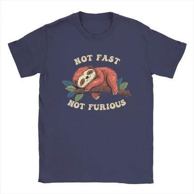 Not Fast Not Furious Men's T Shirt Vintage Tee Shirt Short Sleeve Crew Neck T-Shirts Pure Cotton Gift Idea Tops