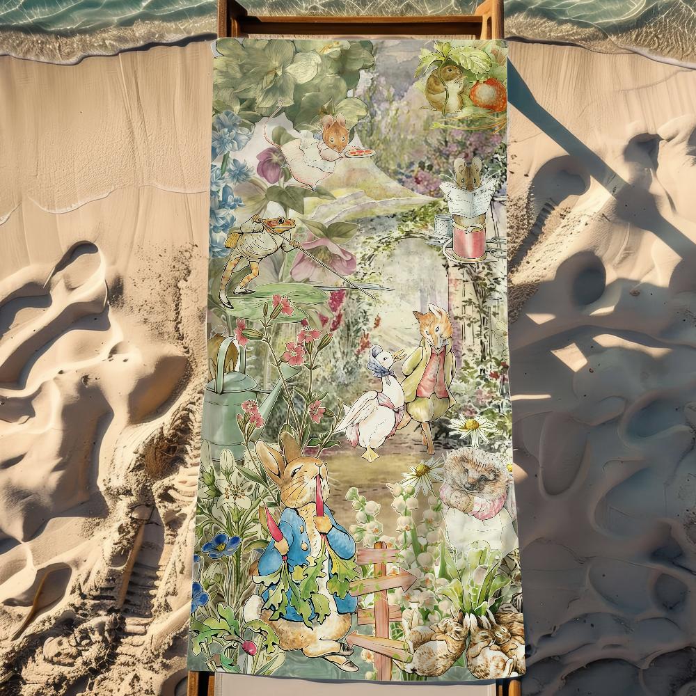 Towel Beach Towel Oversized Quick Cute Dry Towel Absorbent Soft Swim Rabbit BeachTowels for Men Cartoon Women