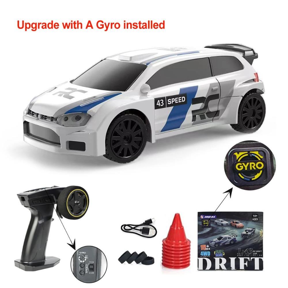 Αναβαθμισμένο Γυροσκόπιο 1/43 RC Αυτοκίνητο Drift Αγώνων RTR 4WD Υψηλής Ταχύτητας Ραδιοελεγχόμενο Μοντέλο 2.4G Όχημα Αγώνα Drift Μίνι Δώρα