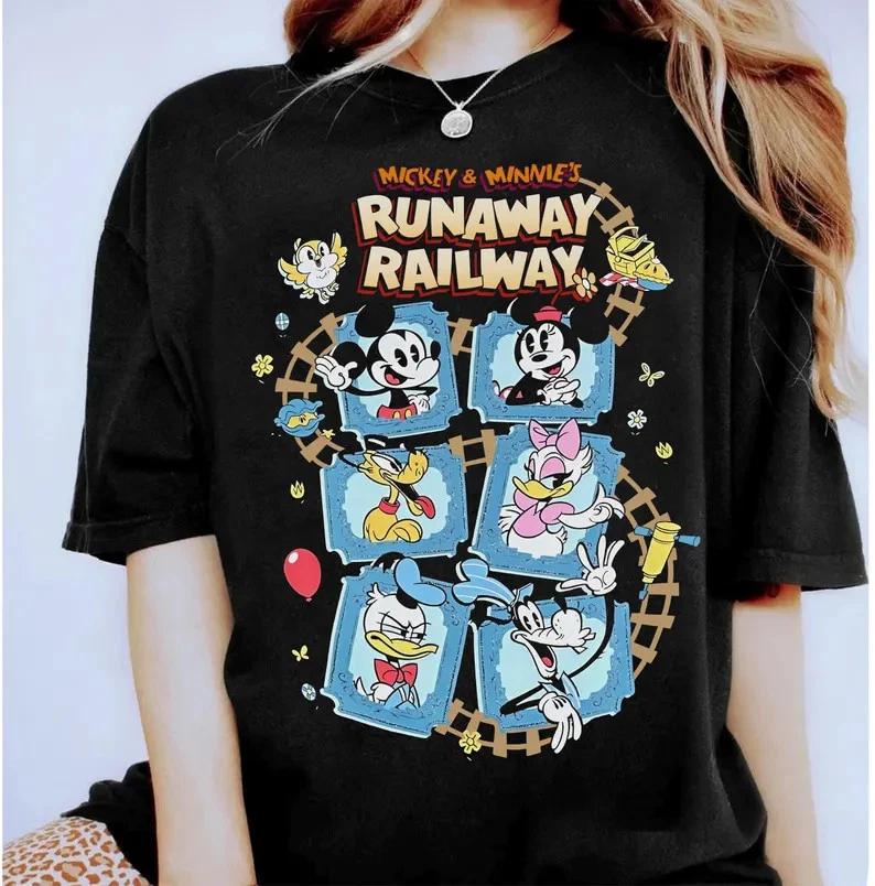 Mickey Minnie Runaway Railway Hollywood Studios TShirt S