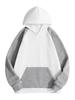 250g Men's Color Block Hoodie, Autumn/Winter European Size, Plus Velvet Sporty Pullover Casual Top