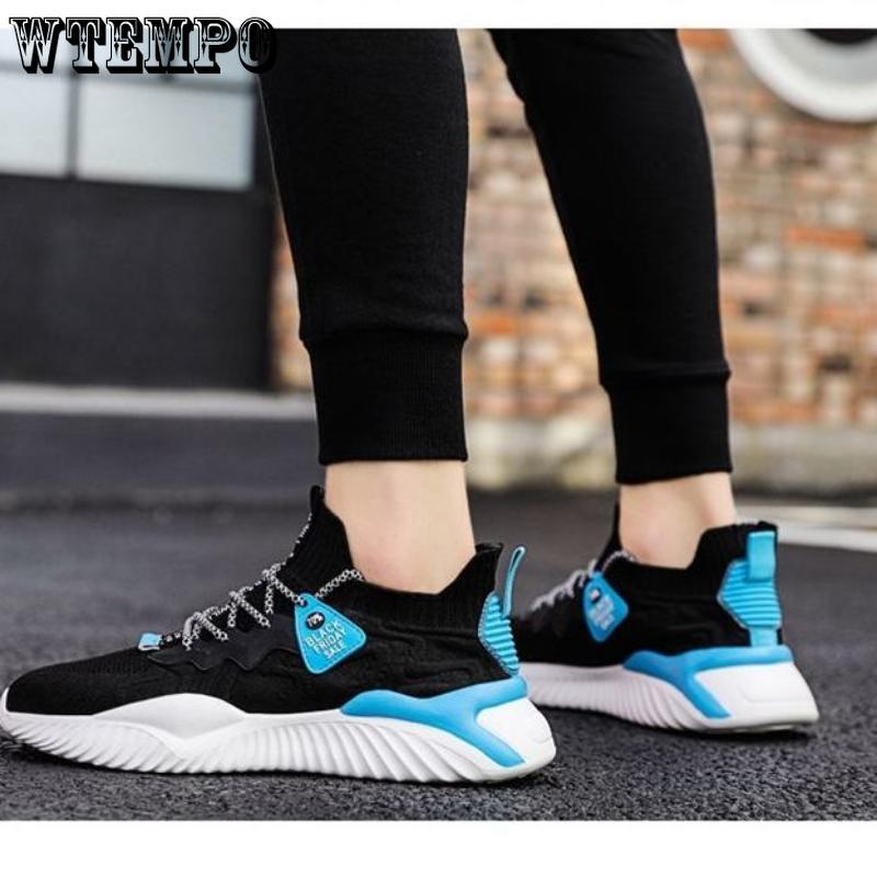 WTEMPO Men's Summer Sneakers Mesh Breathable Outdoor Sport Shoes Thick Soled Non-Slip Clunky Sneaker Casual Running Shoes