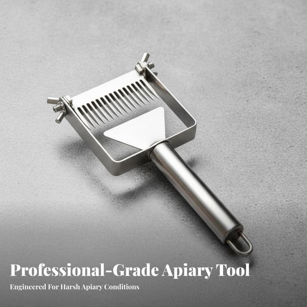 Honey Uncapping Fork with Plate Heavy-Duty for Apiary, Beekeepers
